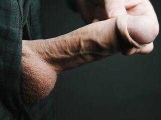 Thick jizz flow in 4K slow motion. Masturbating my large veiny Swedish schlong. Uncut and natural foreskin.