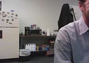 Big-Cocked Dad Strokes at the Office