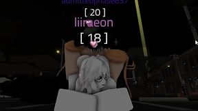 white roblox slut plays criminality and gets fucked like a toy