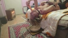 pov sucking the big dildo deepthroat 🔥sloopy deepthroat gag blowjob,lots of spit on my face