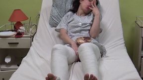 Adry masturbation in the hospital bed