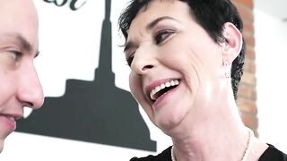 Grannys Wild Ride Lucky Pixie Gets Pounded on Sofa by Robs Monster Cock