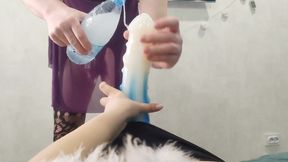 I Fuck My Husband's Slut with a Big Dildo