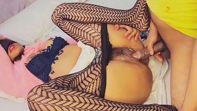 Indian student spread her legs wide and asked her boyfriend to take care of her plump pussy.