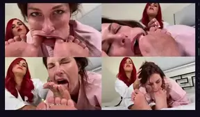 Discipline & Respect Foot Worship Lesson: Bratty Instructor Teases Student