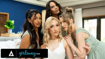 Bridesmaids Octavia Red Ivy Ireland and Karina Valentina gangbang bride Lily LaBeau