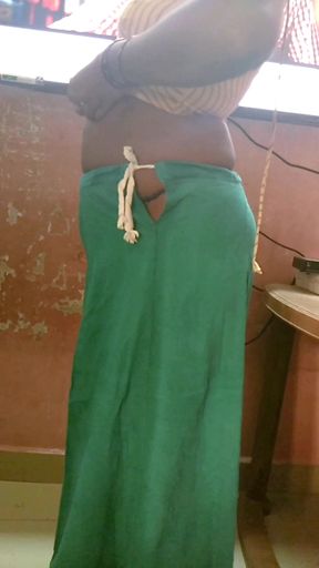Desi Tamil Naughty Wife Renu Petticoat Blouse Saree Tease for Hubby's Friend! Indianhotwifex