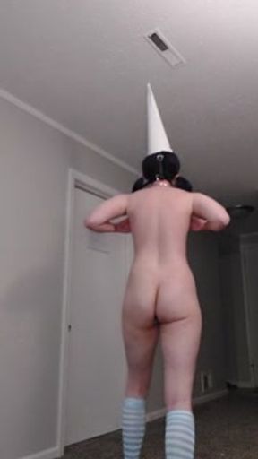 Naked Chicken Dance of Shame - Extreme Humiliation and Degradation of Female Slave