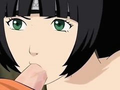 Fit hentai chick with small boobs rides this huge hentai