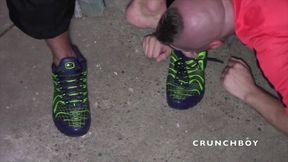 Bareback sneaker submission and cremapied by scally lad