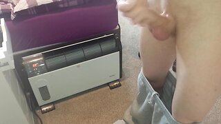 Skinny Teen unloads Into see Through Box