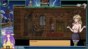 Silver the Witch Trainer: Fair-haired babe uses hefty toys on hot gamer