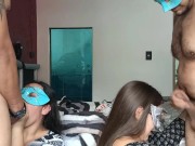 Intercambio De Esposas Putas Les Chupan La Concha Y Las Follan ¡Son Buenas Zorras Swinger Y Cuckold!