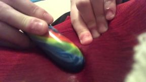 Tie-Dye Vibe Wrecks Pierced FTM Clit Gushing Piss Cum Flood