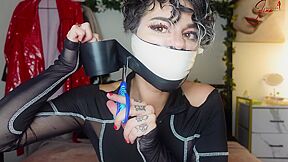 Goddess Fina Self Tape-gagged