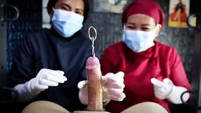 CBT and Milking by 2 Sadistic Nurses