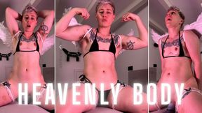 Heavenly Body - FtM Angel Rides Thick Dildo and Masturbates Big Clit - Jaq Quicksilver, hitachi, cosplay - 1080p mp4