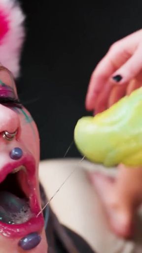 Tattooed Catgirl Gets Femdom Petplay Training - Wiggling Butt Plug &amp; Meow Obedience   Clip 2
