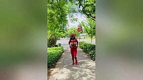 Famous Thot Walking And Spitting On Her Big Tits