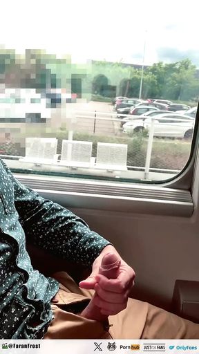 Cumming multiple times on public transport. Cumshots on the train, very risky.