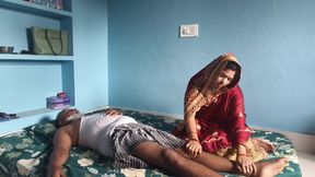 Old Man Affair with Stepdaughter-in-law, When His Stepson Was Not at Home, Cum in Mouth