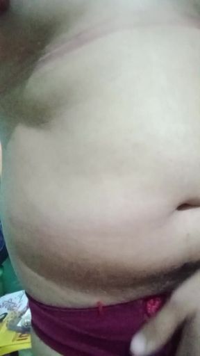 Indian Gay Crossdresser Bottom Gaurisissy real xxx homemade sex in Red Saree with heavy jwellery