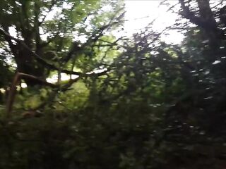 Public Woodland Sex Ends with BIG Spunk fountain :)