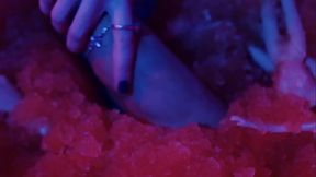 Lesbian Foot Worship in Messy Jelly