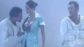 Latex-clad Beauty Enjoys Threesome Passion at the Nuthouse Orgy Party