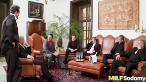 Two mature beauties share a massive DP