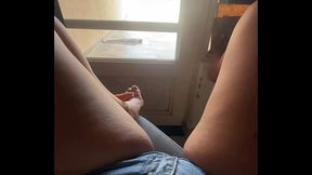 Walking along the sidewalk so my neighbors crave my ass &mdash;  I love to provoke a neighbor I have