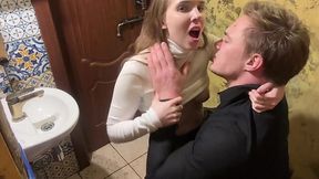 Nasty blonde teen lands young dude's huge cock in nasty one night stand
