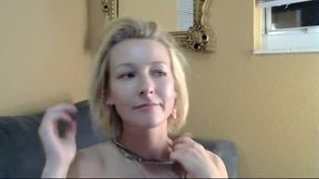 Blonde Fingers Herself
