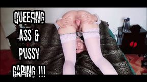 Ass and pussy gaping