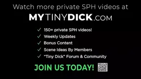 Desperate girlfriend humiliated by his pathetic tiny cock