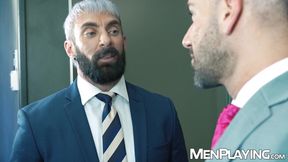 Gigolo Gustavo Cruz raw destroys submissive businessman Scott Carter