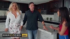 Blonde MILF Julia Ann dominates with big strapon