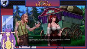 Anime naked magic scene in commented visual novel hentai game