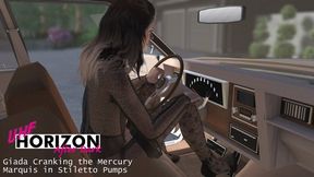 Giada Cranking the Mercury Marquis in Stiletto Pumps 1080p