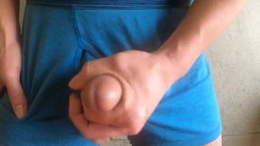 ガテン系が立って激しくオナニー