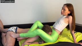 mistress dina full ignores a slave who worships her ass, pussy and dirty feet