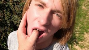 Long-Haired Hottie Sucks Cock & Takes Facial - XXX Gay