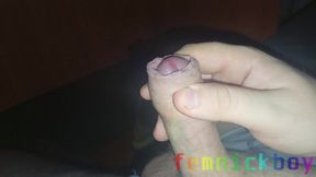 Fat Dude Jerks off His Veiny Cock and Cums