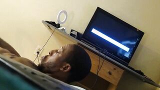 Real Amateur Slender Black Creamy milf TWAT Boned and a big black dick Oral Sex Short Tape