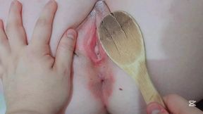 I eat her pussy with a spoon like a strawberry ice cream and her fluids