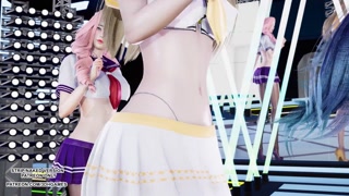 [MMD] Girls' Generation - Genie Ahri Seraphine Kaisa Kpop Dance League of Legends Hentai