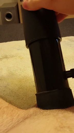 Machine Milking my cock - Tremblr Milking Machine   Clip 1