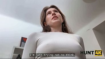 Horny girlfriend goes wild while her nerd boyfriend watches.
