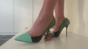 Lady Latisha - Diego Dolcini Stilettos - Trampling & Pissing Shoejob - POV