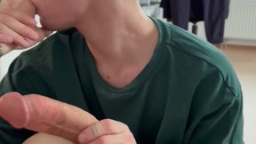 I Brought Home a Friend with a Big Cock and Seduced Him for a Cum in My Mouth
